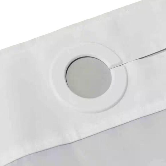 Hookless Waffle 71 in. W x 74 in. L Polyester Shower Curtain in Frost Grey | NEW - Picture 4 of 9